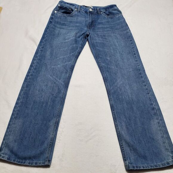 Levis 505 Women's Blue Jeans Stretch Denim • Size 18 Regular Tag Size 29x29 - Picture 1 of 11